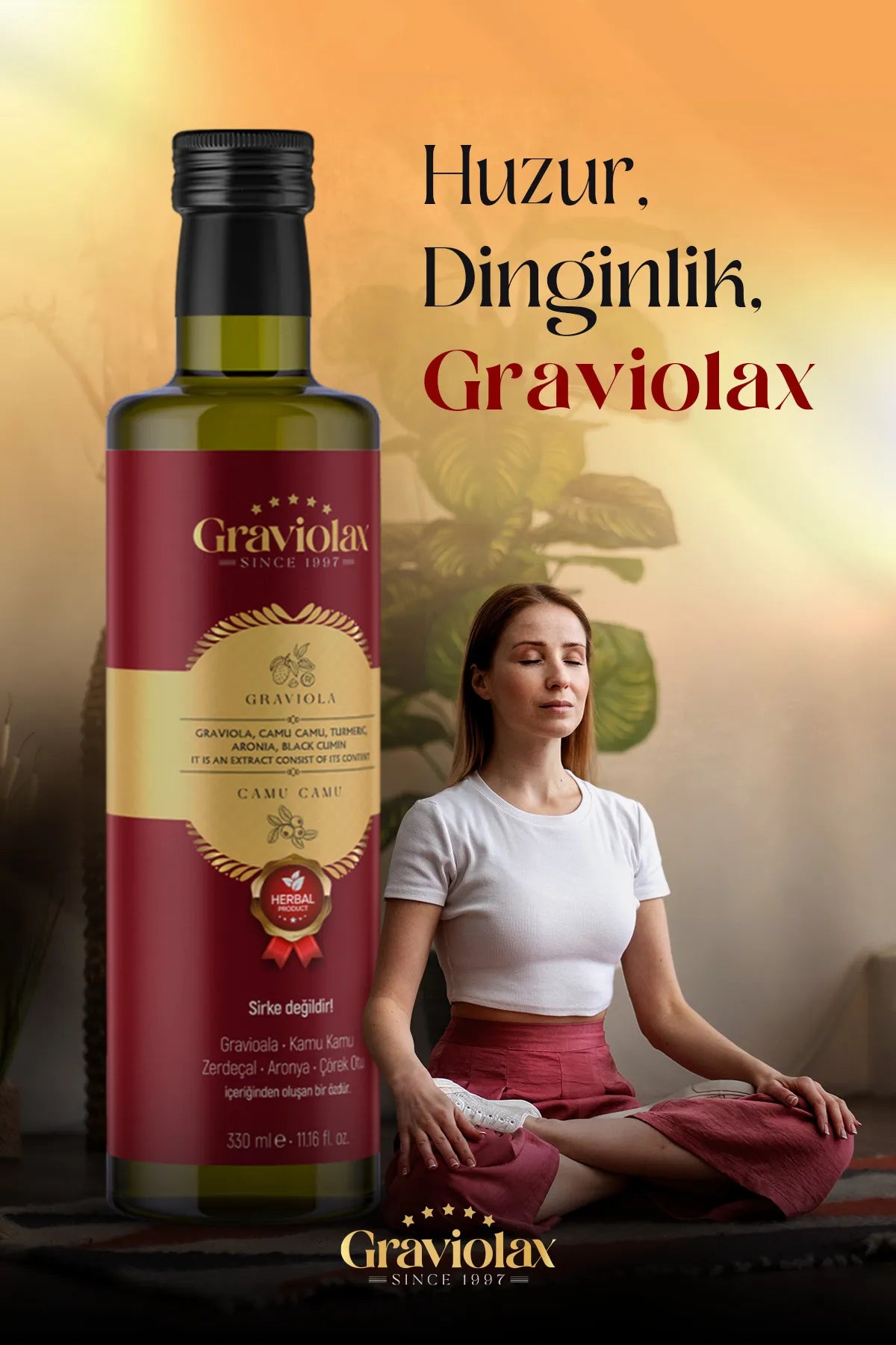 KamuKamu Doğal Antibiyotik, Viral Salgın Önleyici Graviola Özlü Sıvı Içecek 330 ml